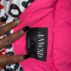 ANWND Women's Vibrant Pink Puffer Jacket